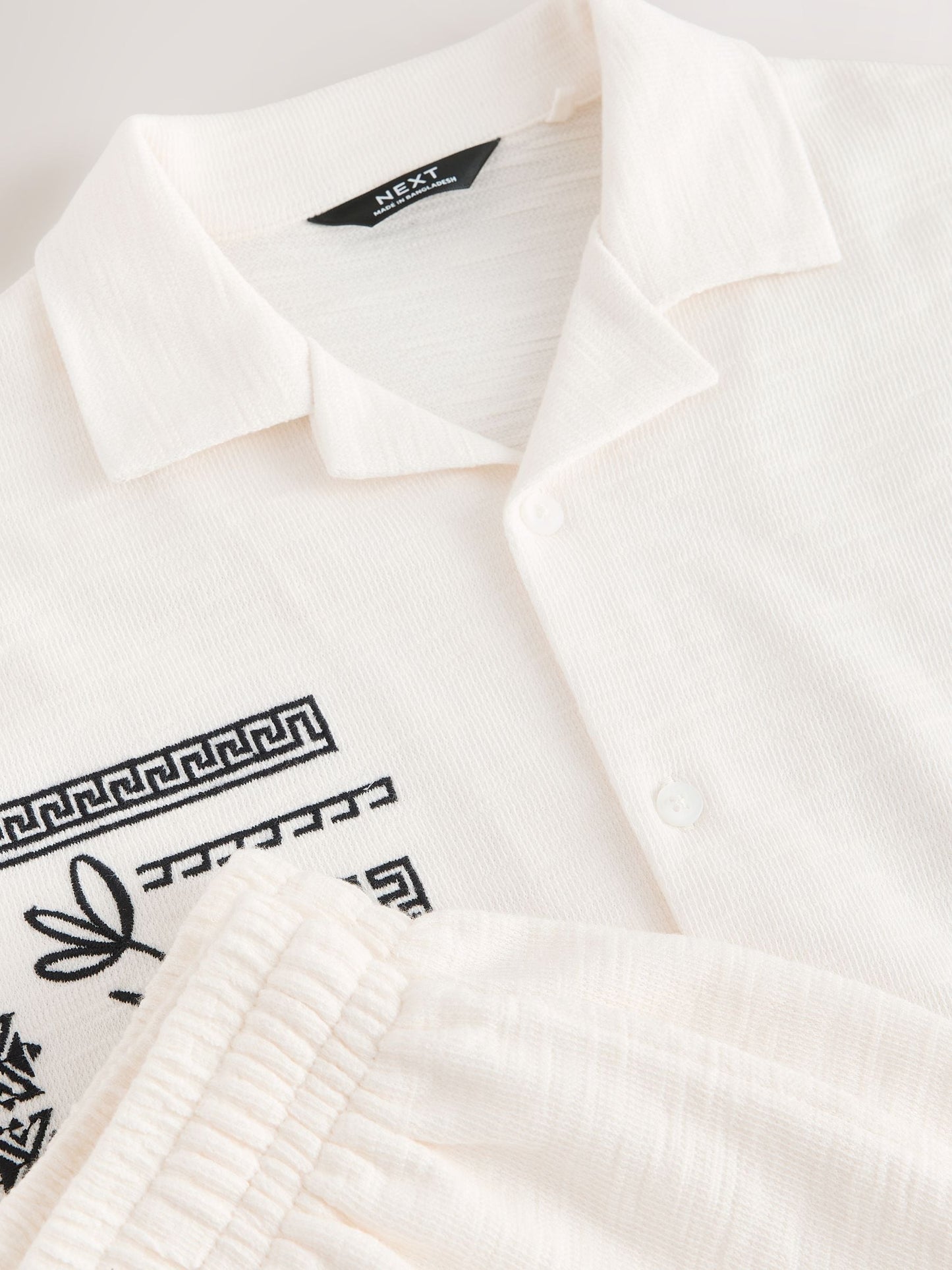 Dsiney Kidz - Ecru White Revere Button Through Shirt and Shorts Set (3-16yrs) image 8