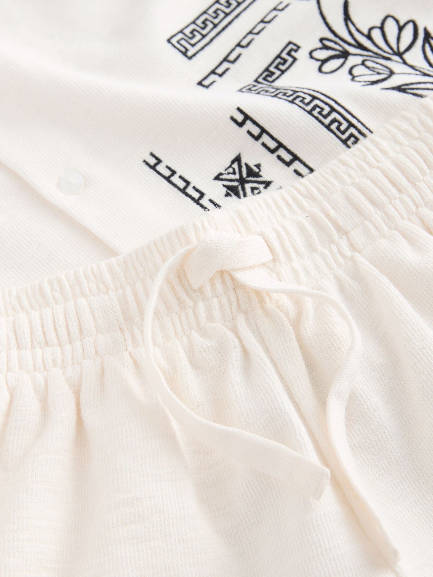 Dsiney Kidz - Ecru White Revere Button Through Shirt and Shorts Set (3-16yrs) image 9