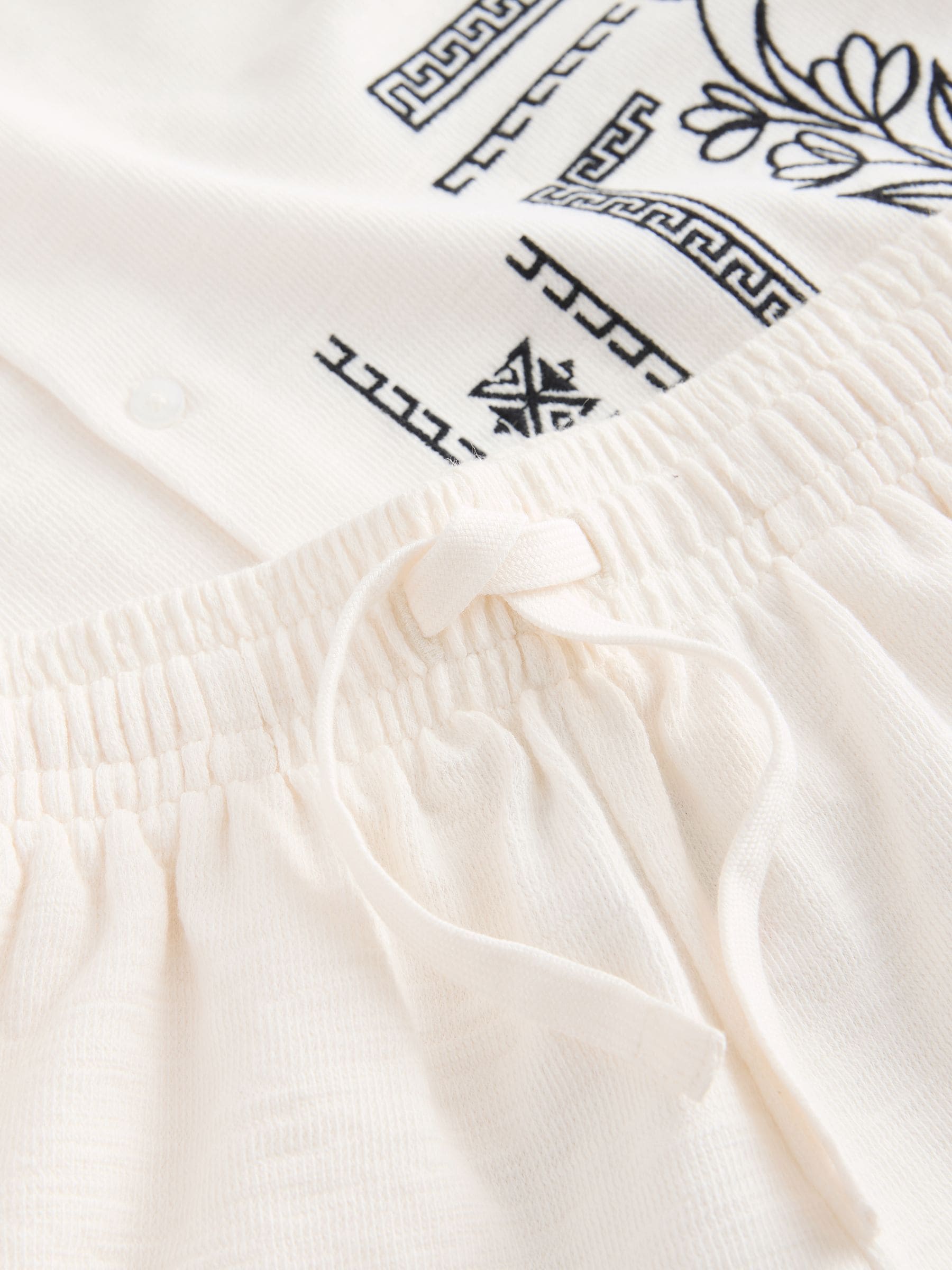 Dsiney Kidz - Ecru White Revere Button Through Shirt and Shorts Set (3-16yrs) image 9