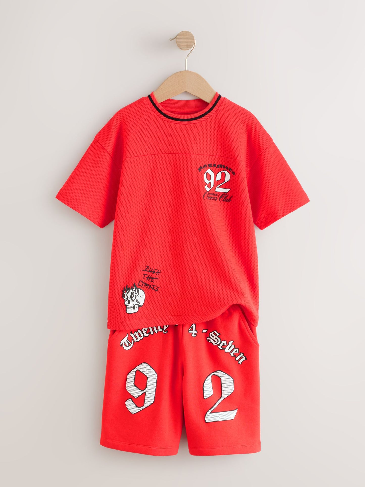 Dsiney Kidz - Red Varsity T-Shirt and Shorts Set (3-16yrs) image 6
