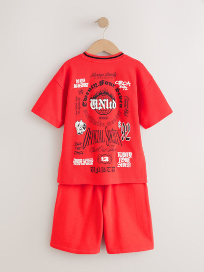 Dsiney Kidz - Red Varsity T-Shirt and Shorts Set (3-16yrs) image 7