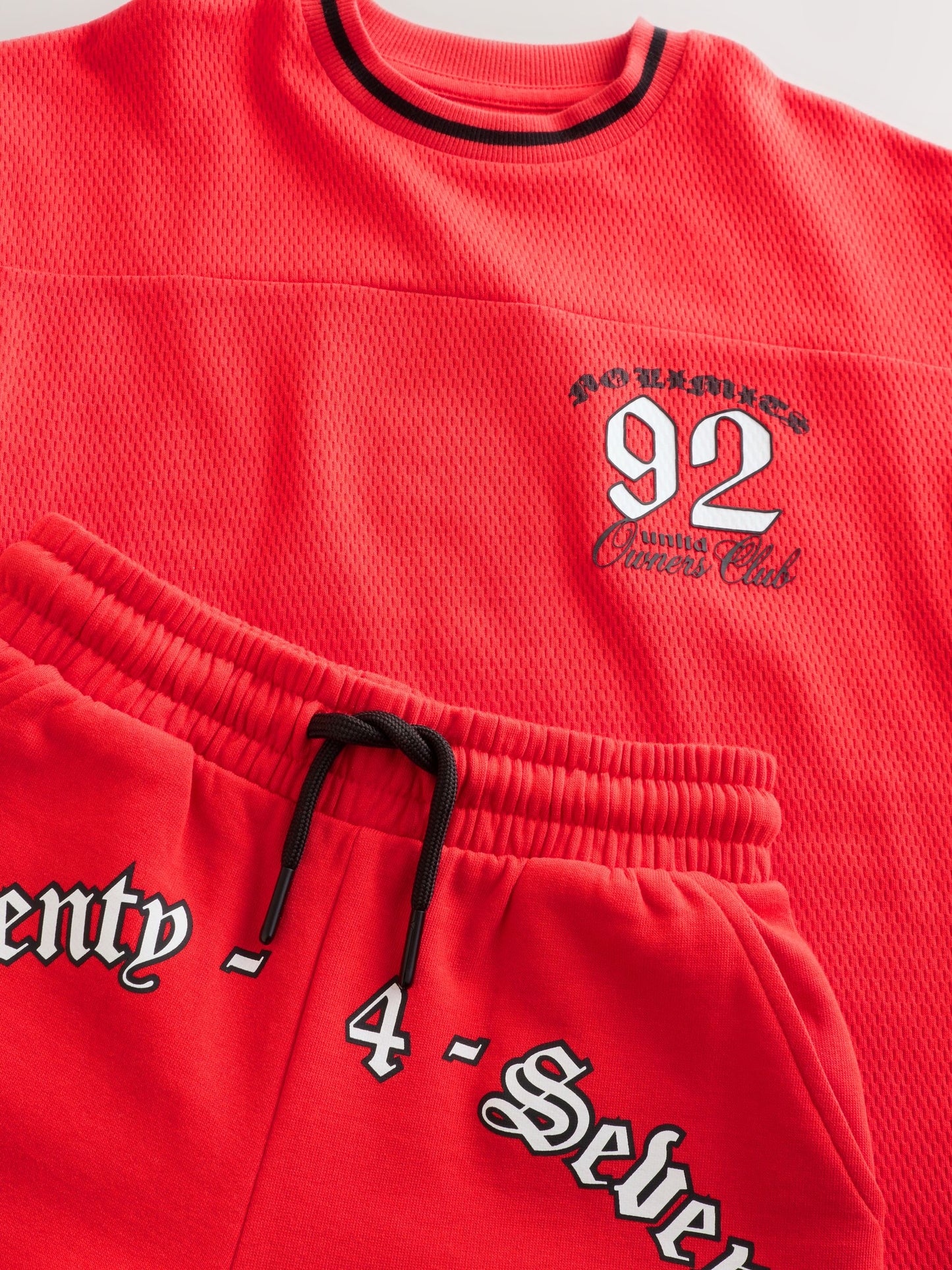 Dsiney Kidz - Red Varsity T-Shirt and Shorts Set (3-16yrs) image 8