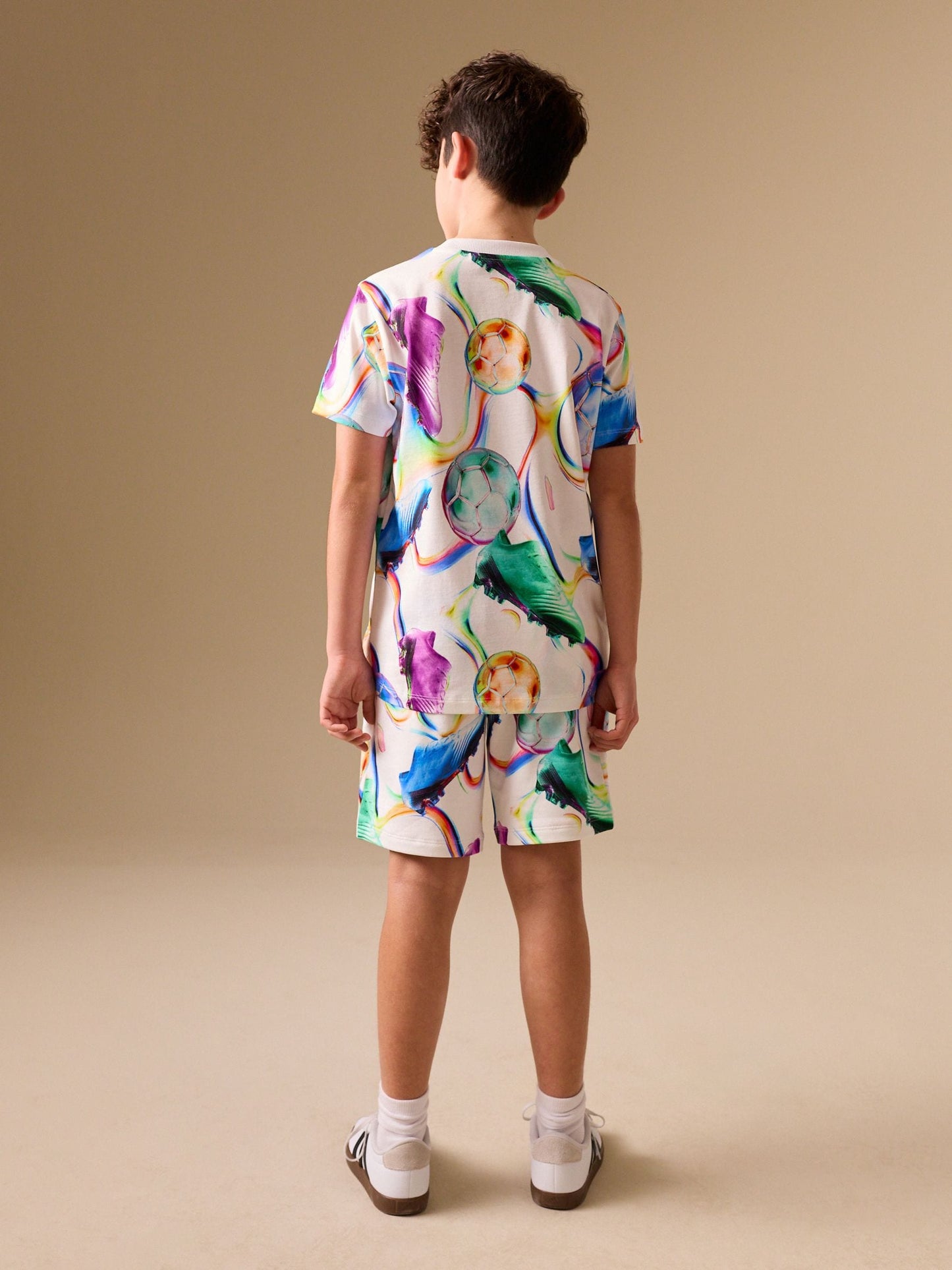 Multi Football Short Sleeve T-Shirt and Shorts Set (3-16yrs) image 4