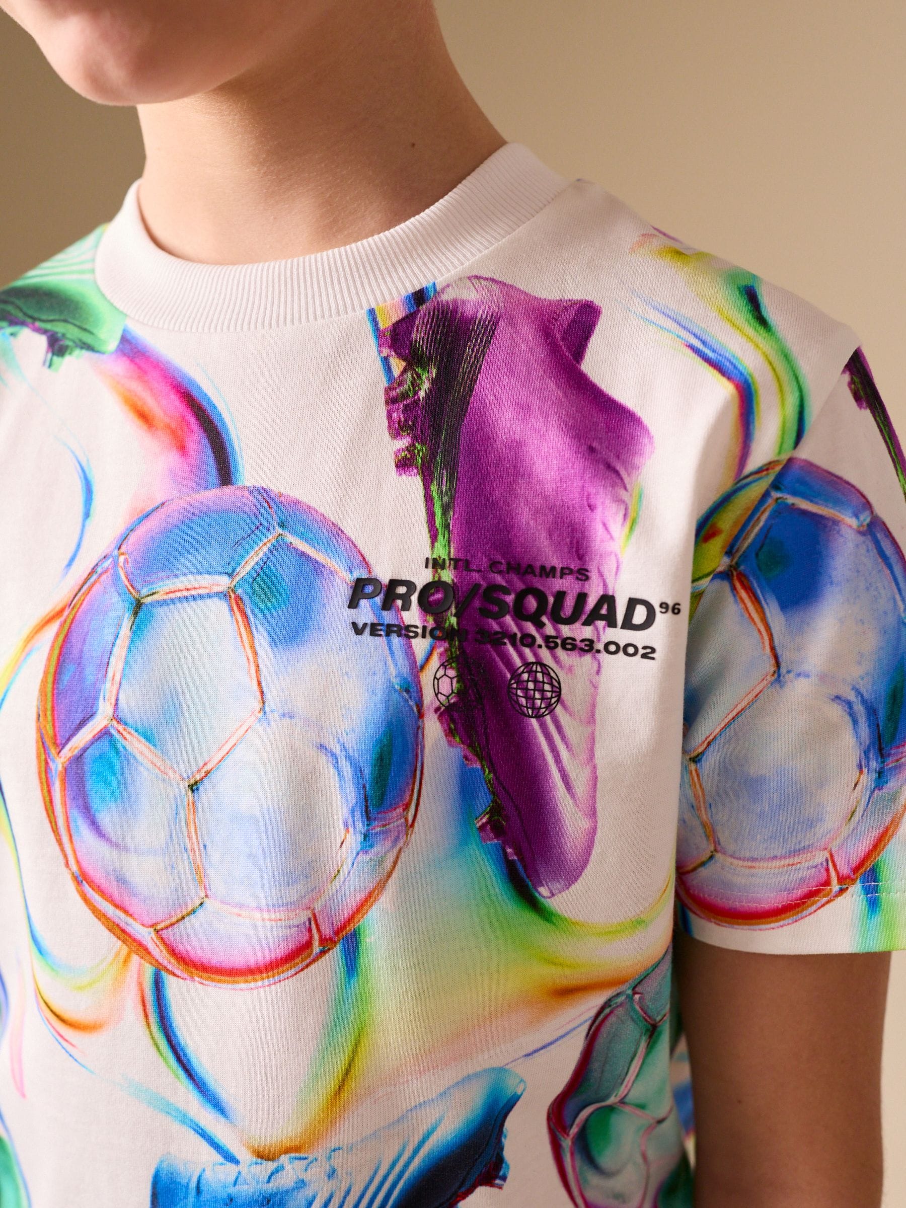 Multi Football Short Sleeve T-Shirt and Shorts Set (3-16yrs) image 5