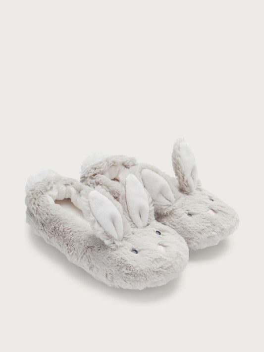 The White Company Natural Bonnie Bunny Slippers image 1