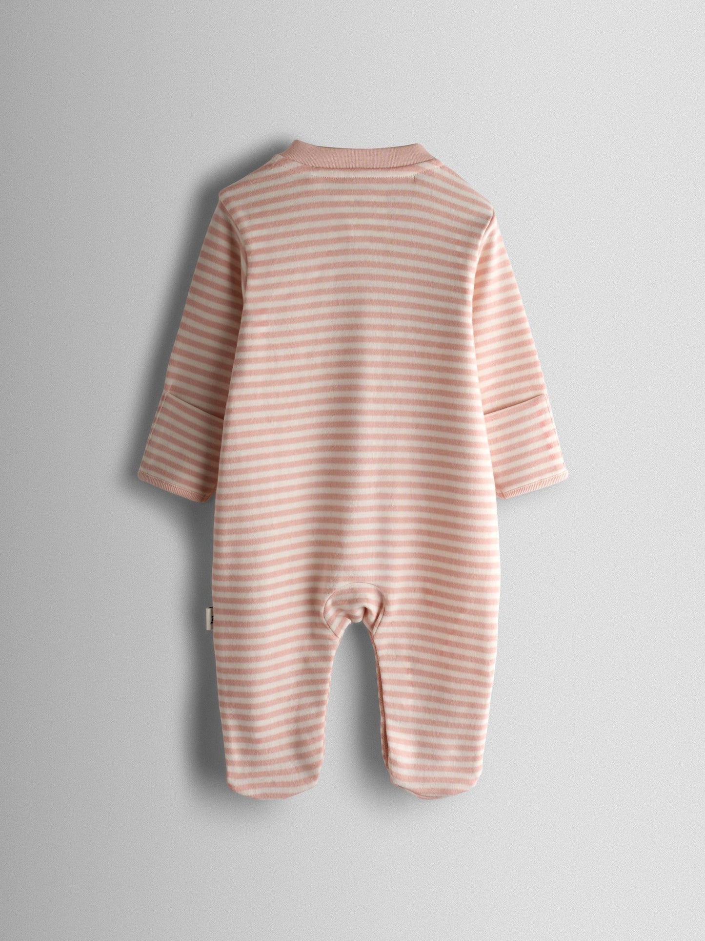 JoJo Maman Bébé Pink Bunny Cotton Footed 3 Pack Sleepsuit image 3