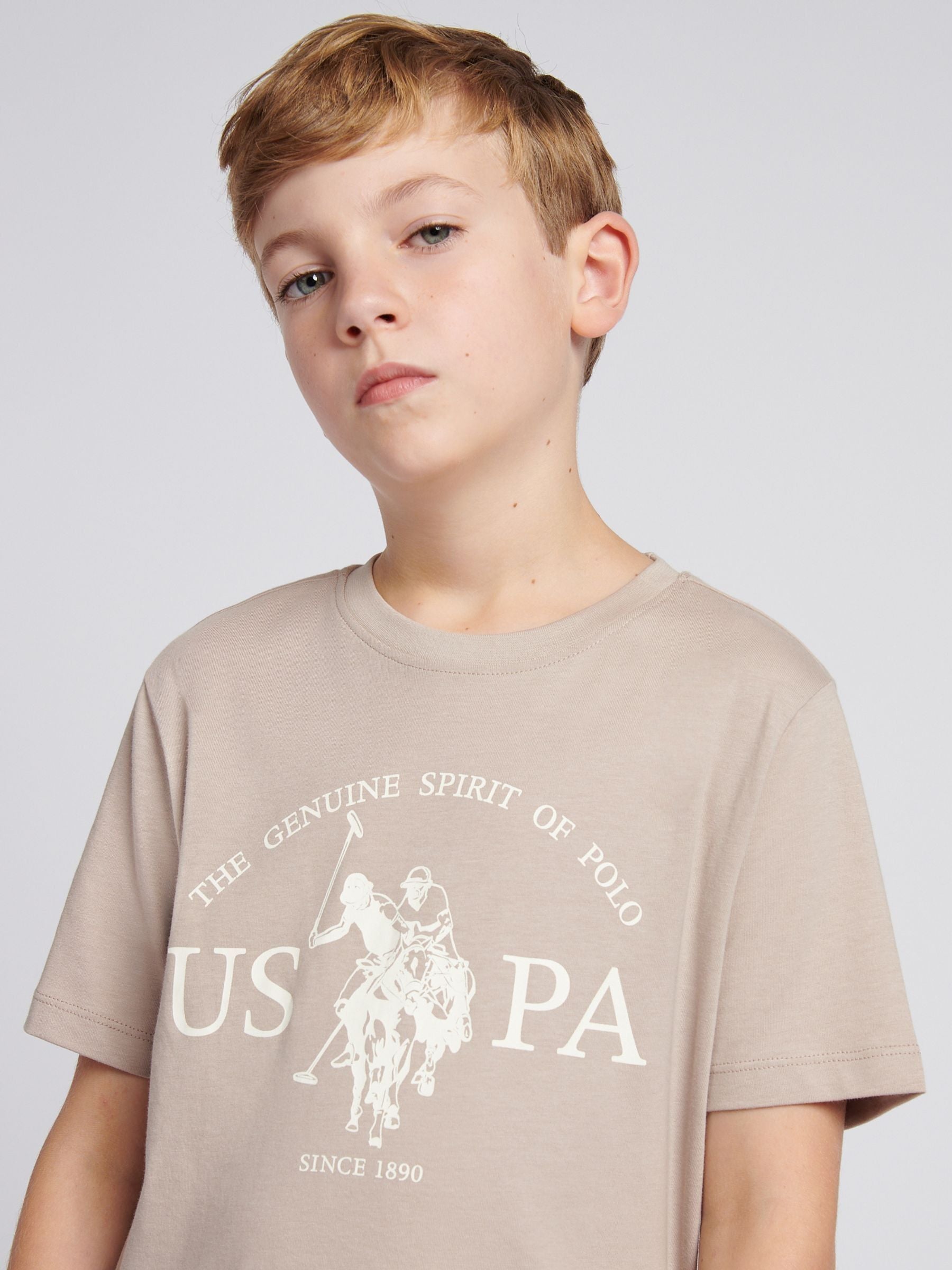 Dsiney Kidz - U.S. Polo Assn. Natural Double Horsemen Graphic T-Shirt image 2