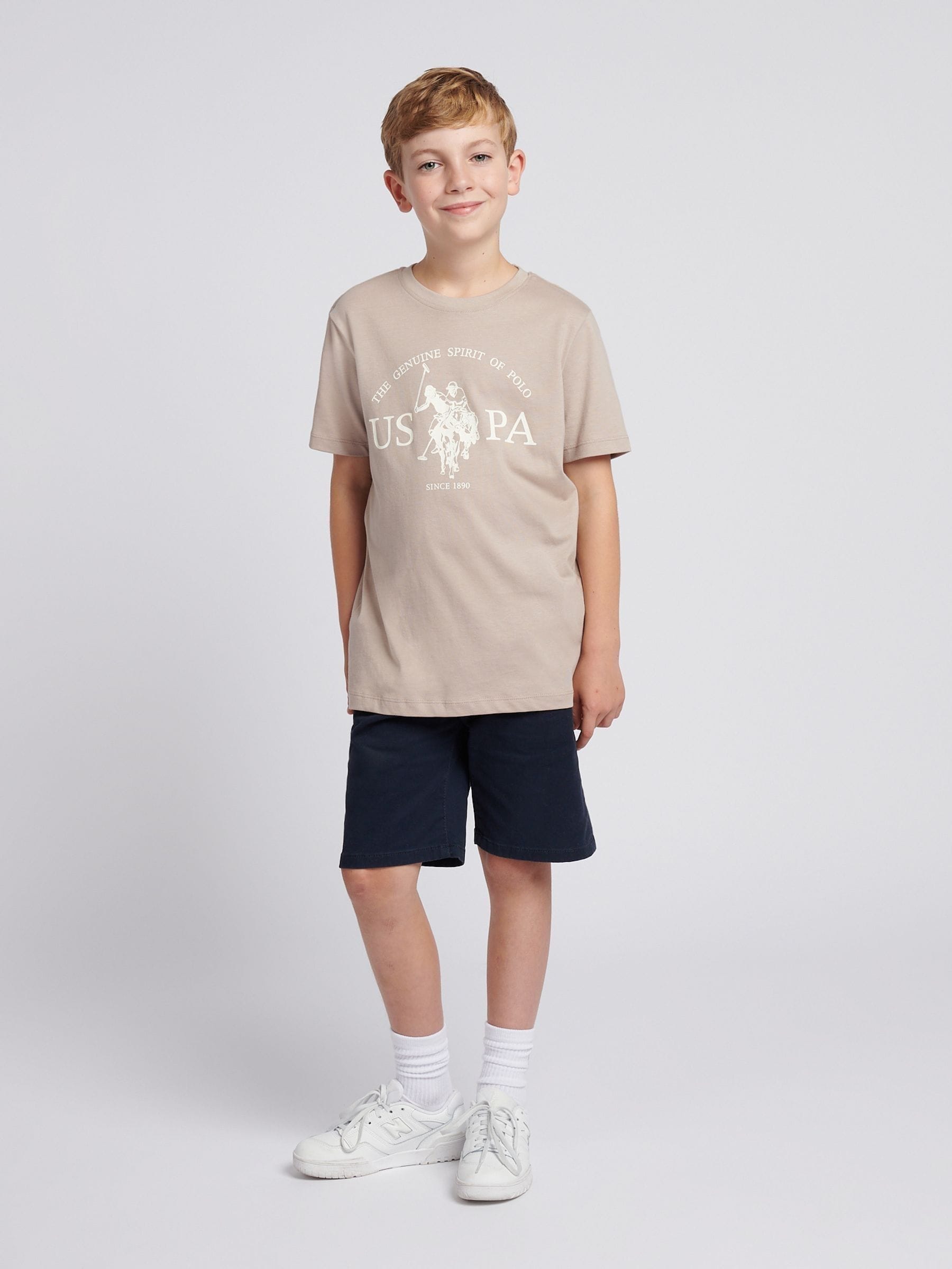 Dsiney Kidz - U.S. Polo Assn. Natural Double Horsemen Graphic T-Shirt image 3
