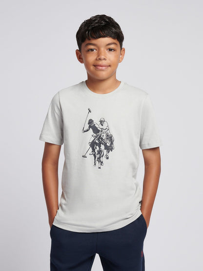 Dsiney Kidz - U.S. Polo Assn. Grey Double Horsemen Graphic T-Shirt image 1