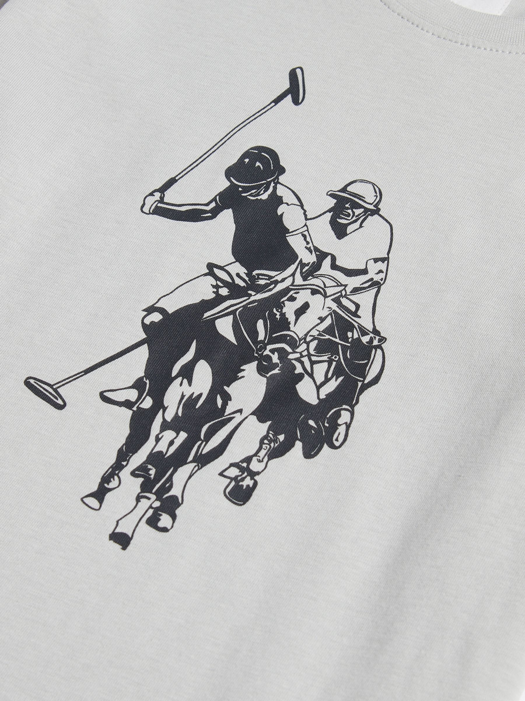 Dsiney Kidz - U.S. Polo Assn. Grey Double Horsemen Graphic T-Shirt image 8