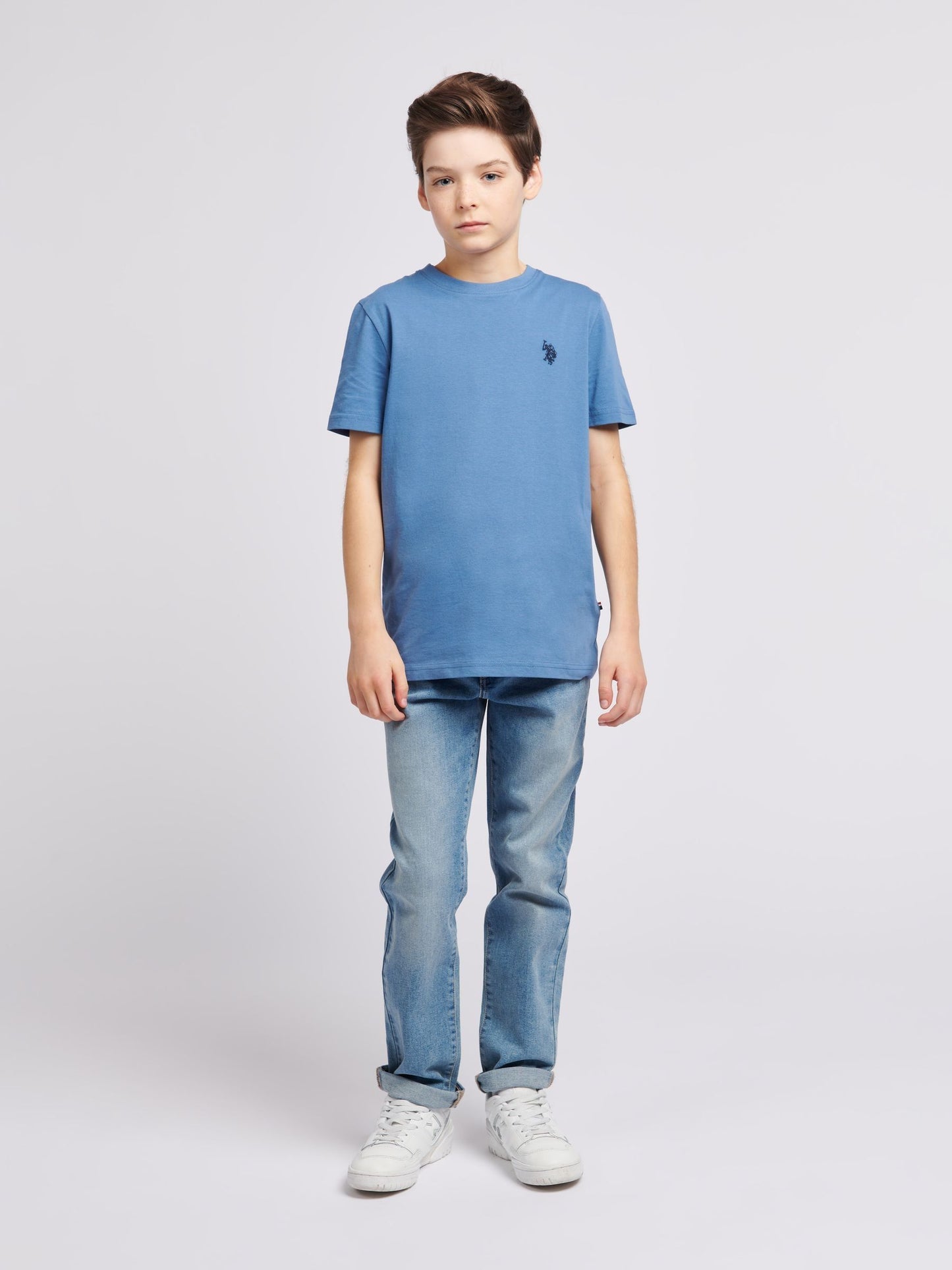 Dsiney Kidz - U.S. Polo Assn. Blue Texture Double Horsemen T-Shirt image 3