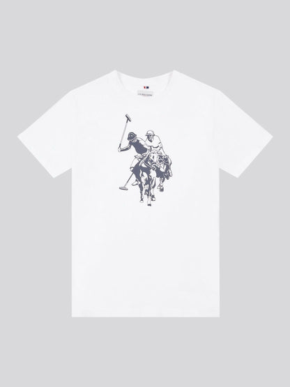Dsiney Kidz - U.S. Polo Assn. Coral/White Double Horsemen Graphic T-Shirt image 6