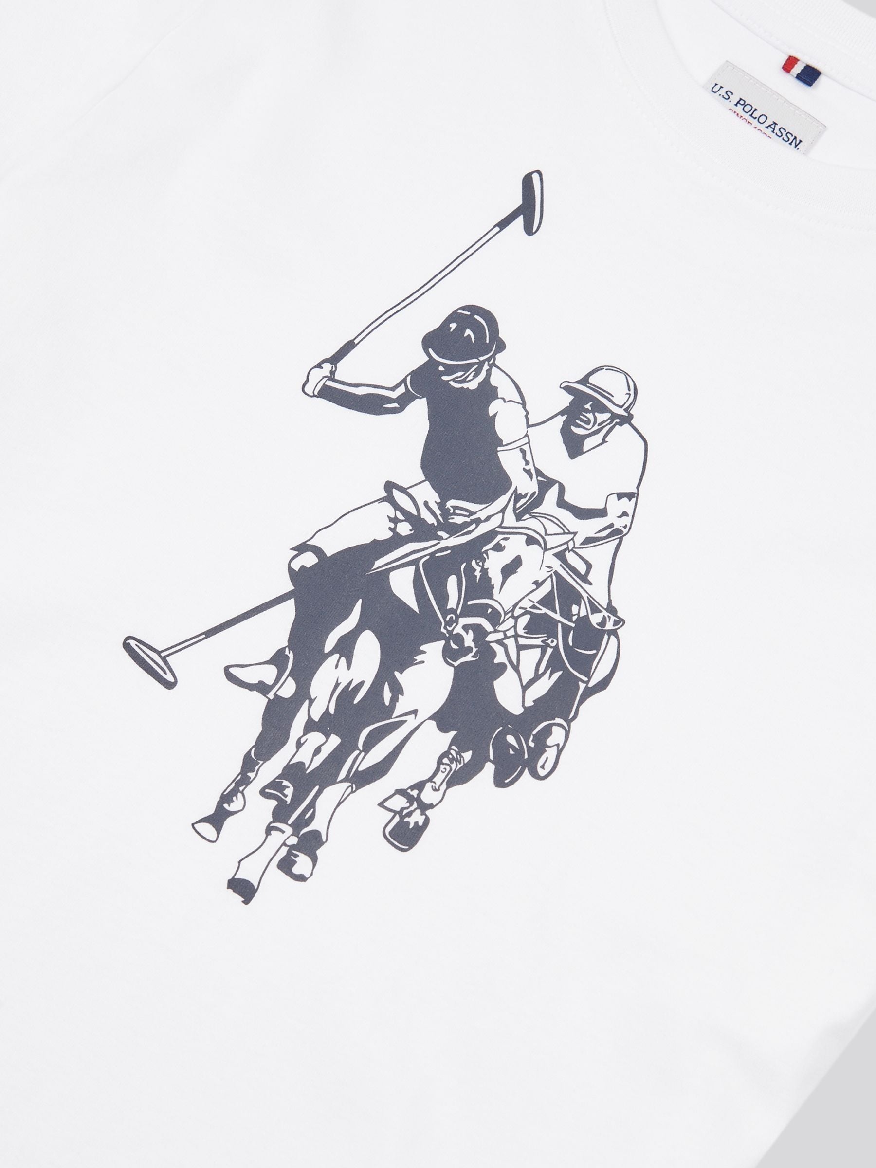 Dsiney Kidz - U.S. Polo Assn. Coral/White Double Horsemen Graphic T-Shirt image 8