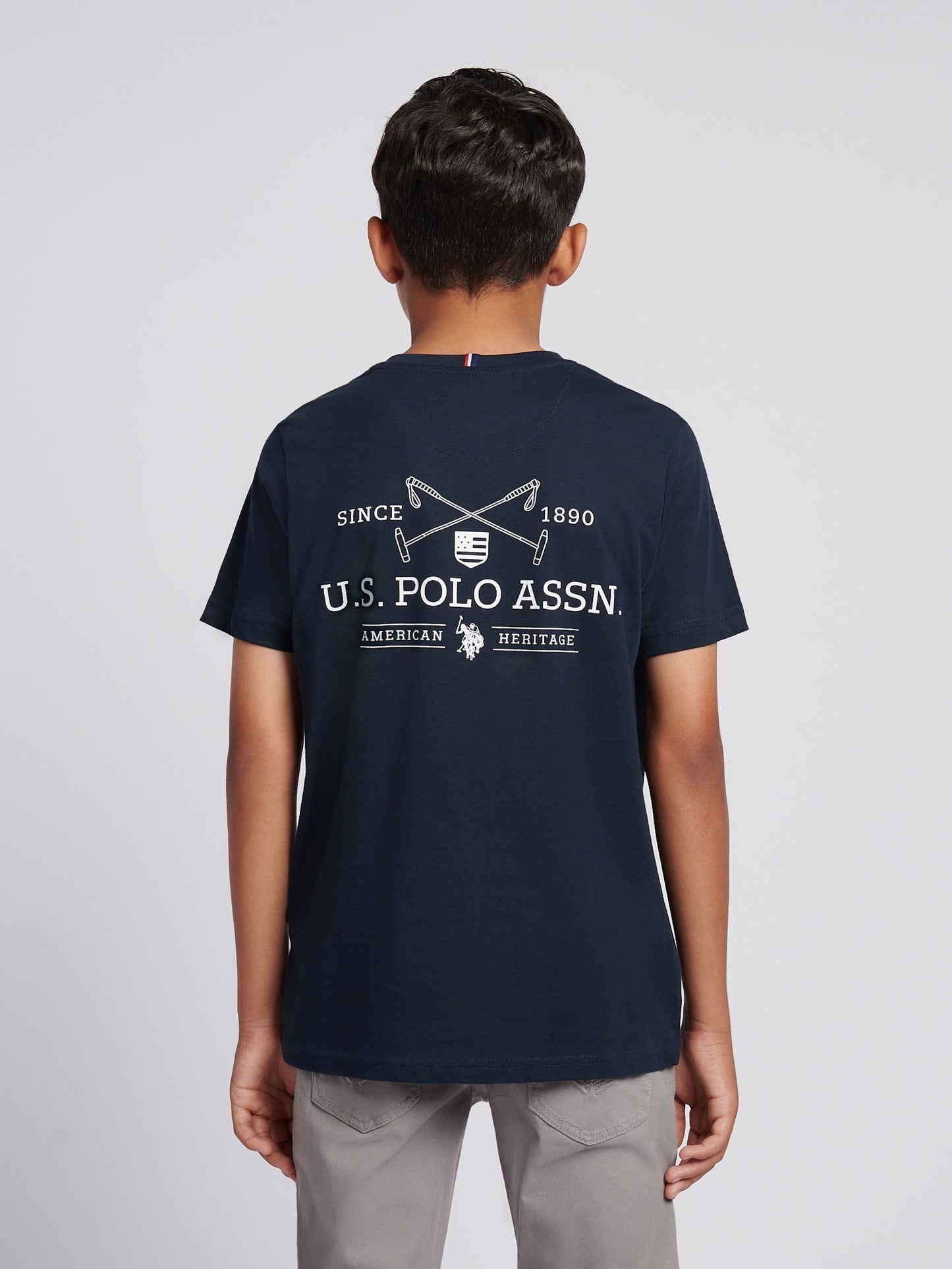 Dsiney Kidz - U.S. Polo Assn. Blue Boys Back Graphic T-Shirt image 2