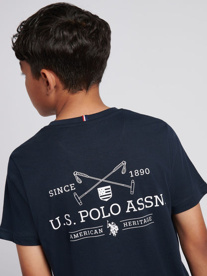 Dsiney Kidz - U.S. Polo Assn. Blue Boys Back Graphic T-Shirt image 5