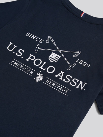 Dsiney Kidz - U.S. Polo Assn. Blue Boys Back Graphic T-Shirt image 9