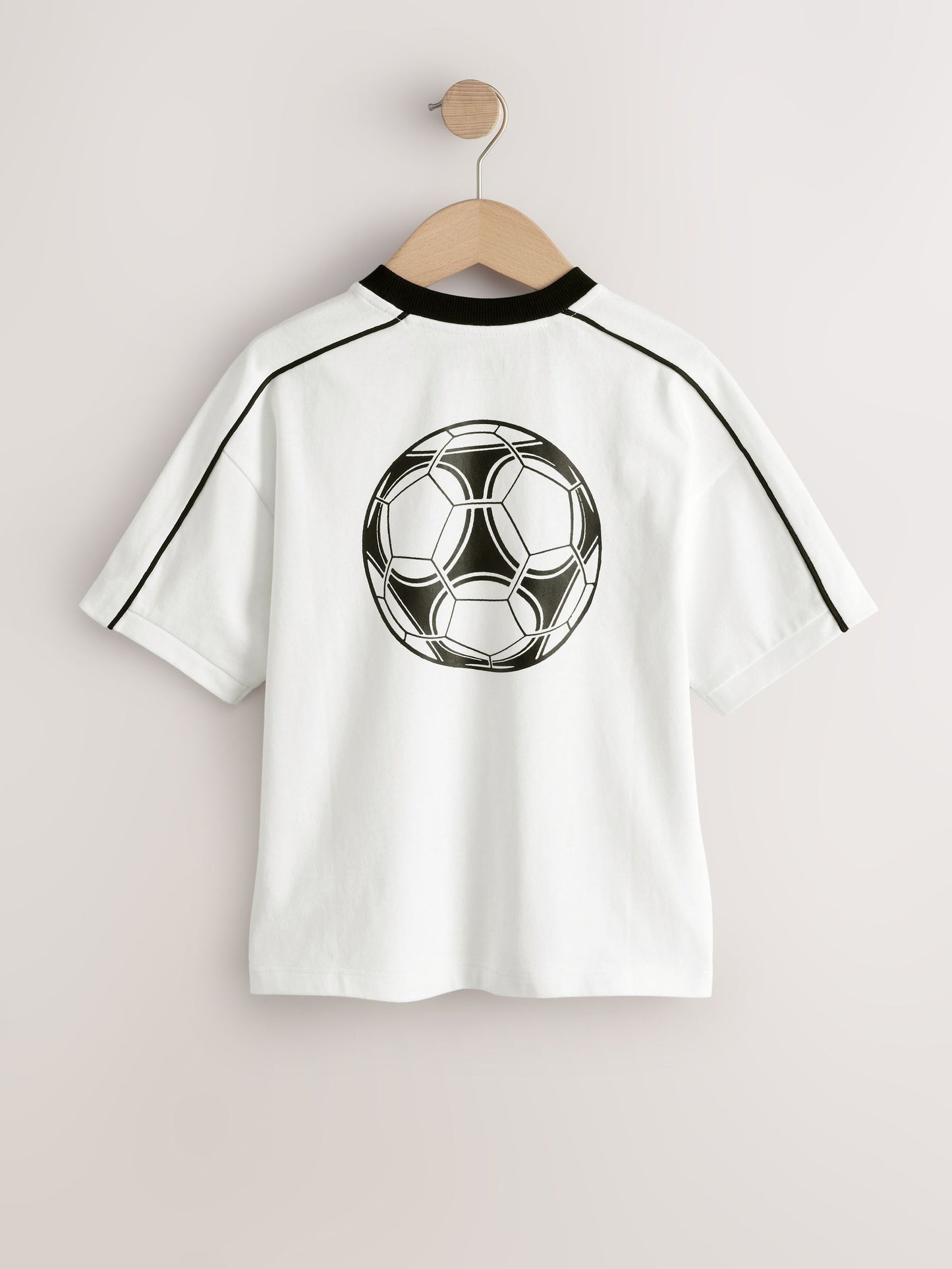 Dsiney Kidz - White/Black Short Sleeve Graphic Football T-Shirt (3-16yrs) image 2
