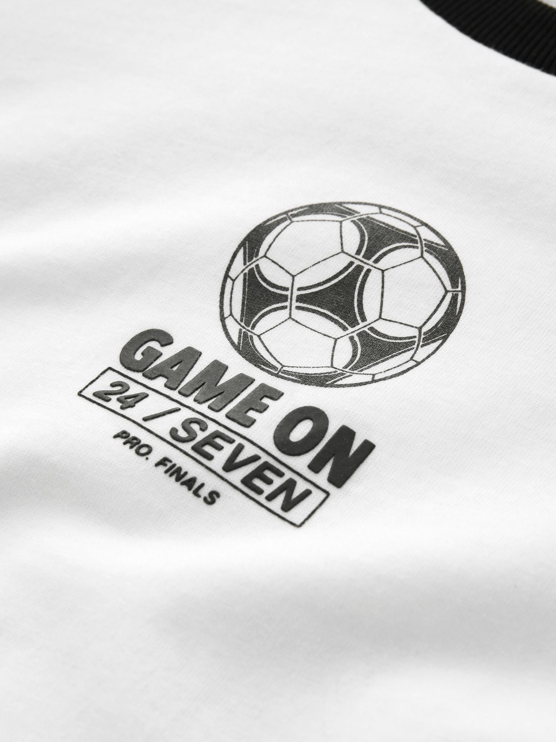 Dsiney Kidz - White/Black Short Sleeve Graphic Football T-Shirt (3-16yrs) image 4