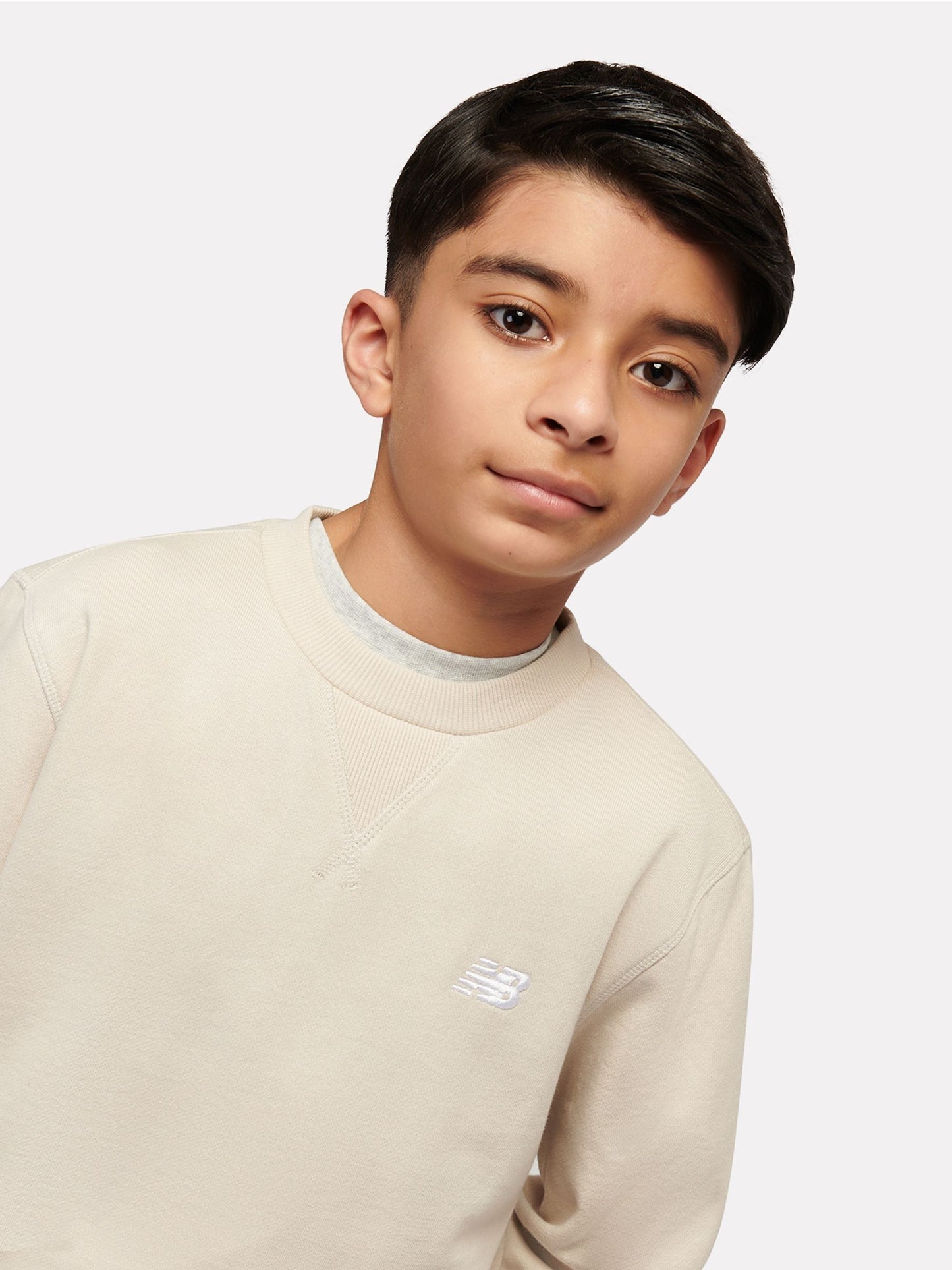 Dsiney Kidz - New Balance Brown French Terry Small Logo Crew Sweatshirt image 4