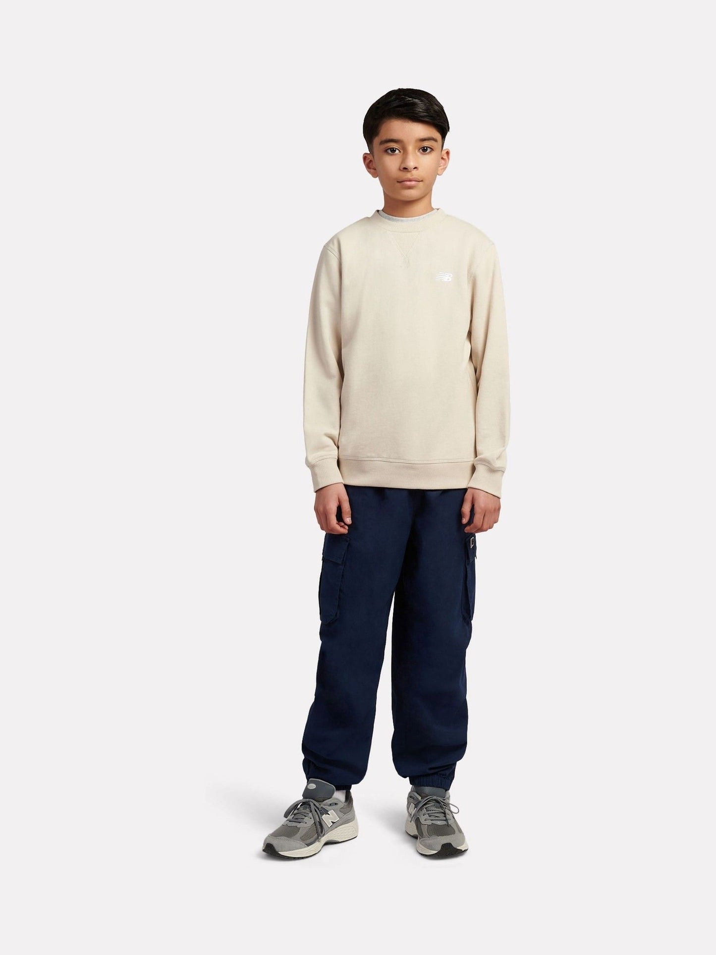 Dsiney Kidz - New Balance Brown French Terry Small Logo Crew Sweatshirt image 5