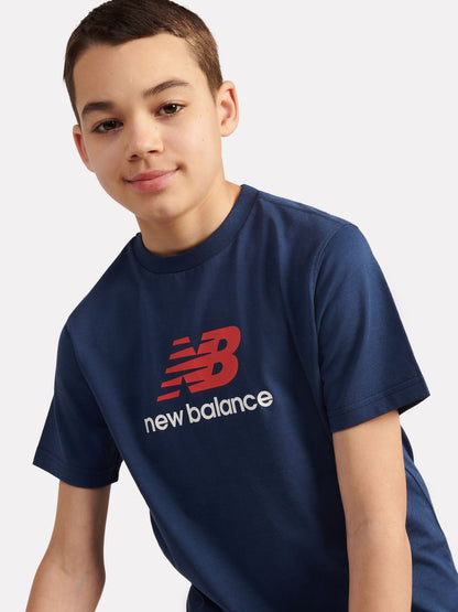 Dsiney Kidz - New Balance Light Blue Jersey Stacked Logo T-Shirt image 5