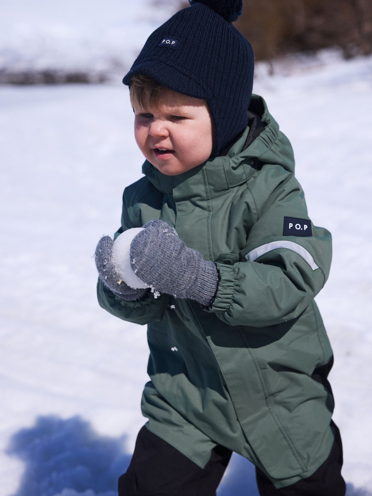 Dsiney Kidz - Polarn O. Pyret Green Waterproof Padded Winter Overall Snowsuit image 1
