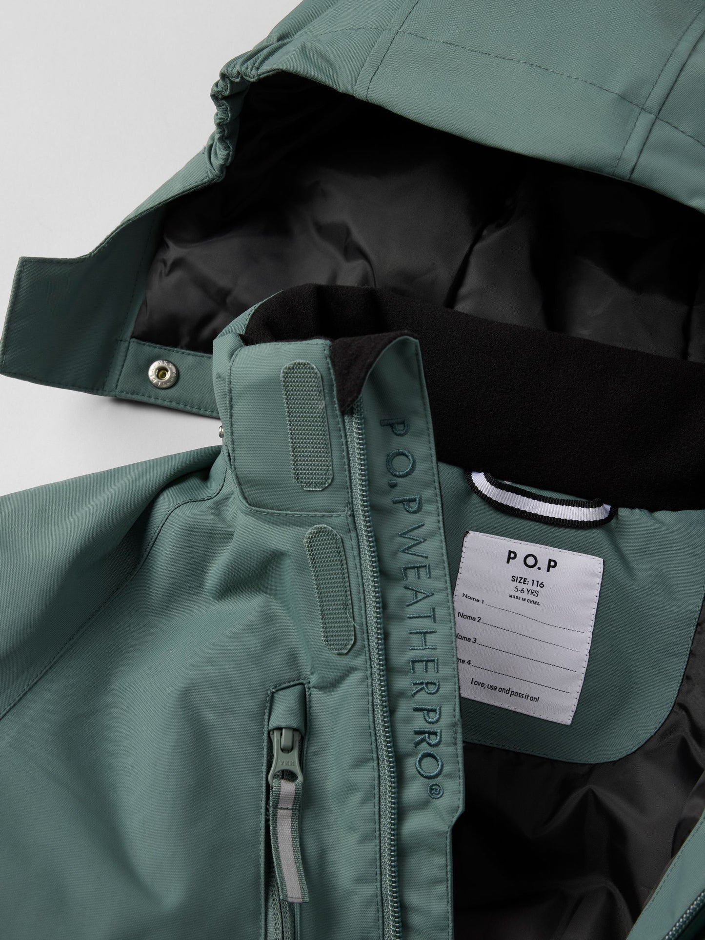 Dsiney Kidz - Polarn O. Pyret Green Waterproof Padded Winter Overall Snowsuit image 4