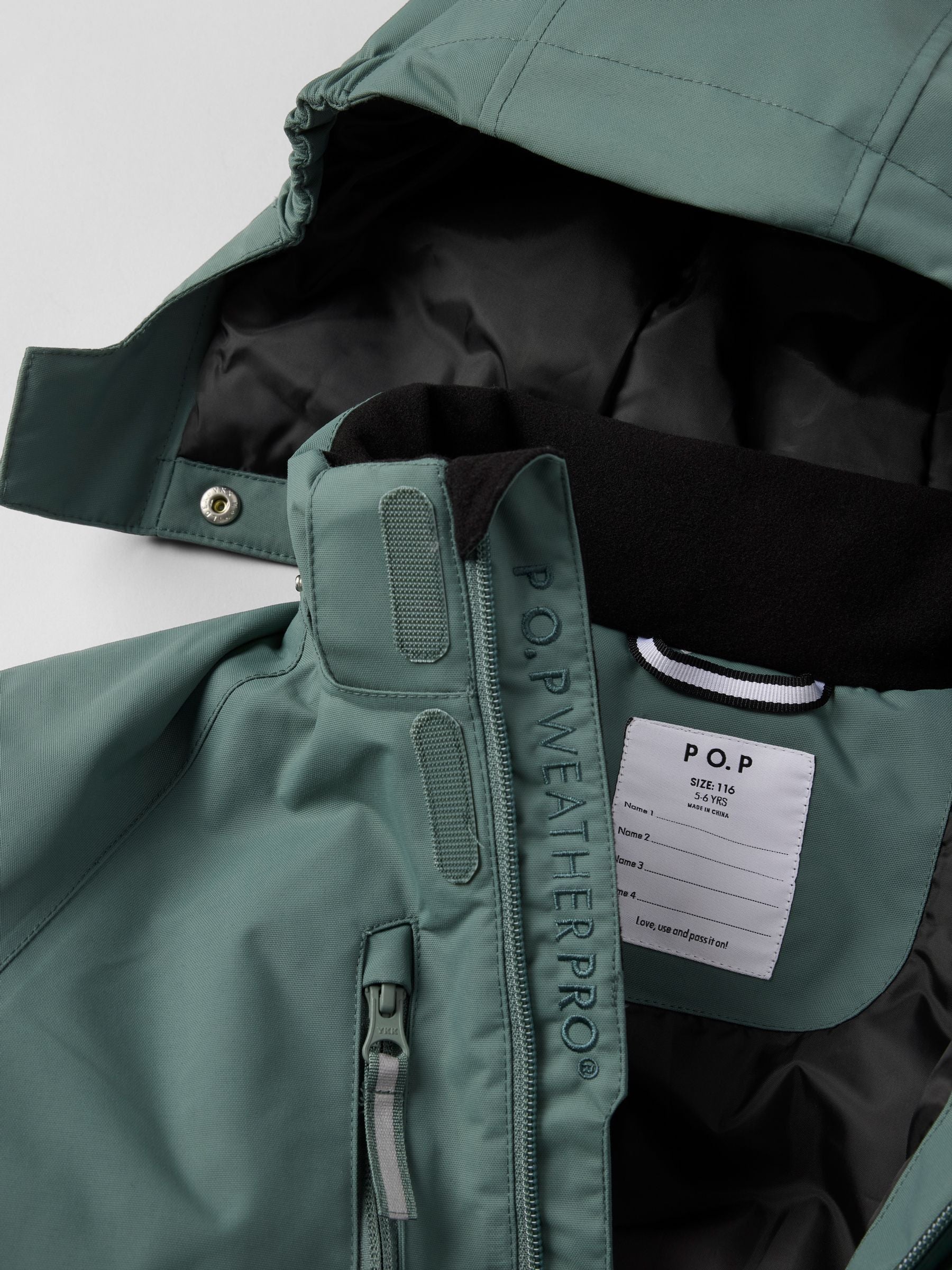 Dsiney Kidz - Polarn O. Pyret Green Waterproof Padded Winter Overall Snowsuit image 4
