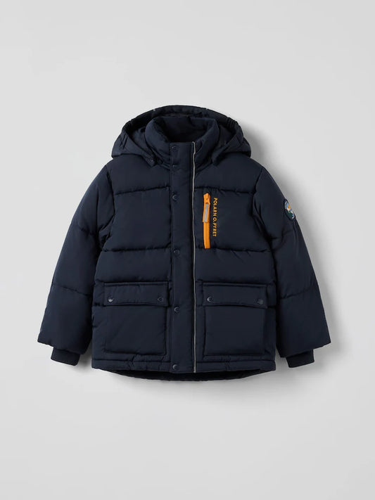 Polarn O. Pyret Blue Padded Water Resistant Puffer Coat