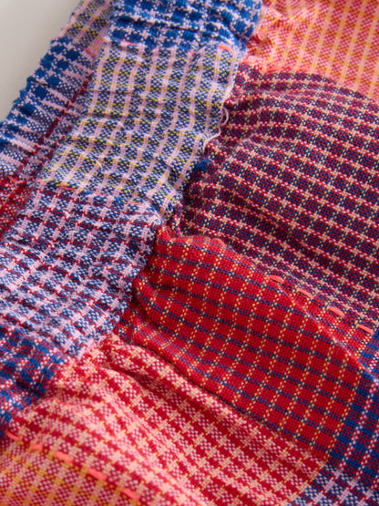 Bright Pink Multi Check Pullon Barrel Trousers (3mths-7yrs) image 6