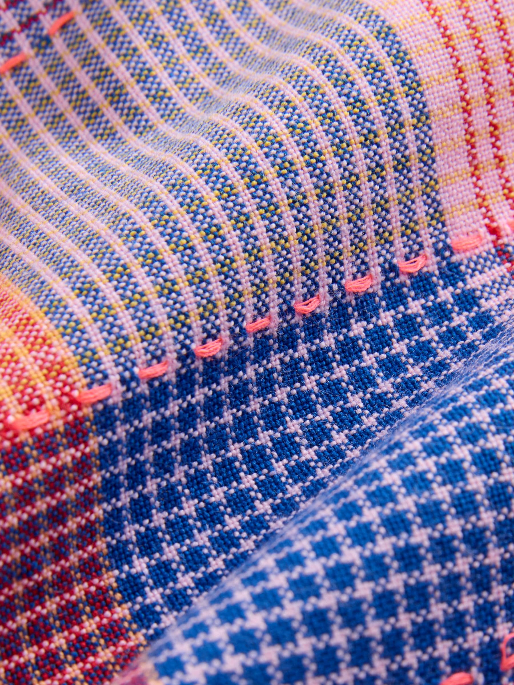 Bright Pink Multi Check Pullon Barrel Trousers (3mths-7yrs) image 7