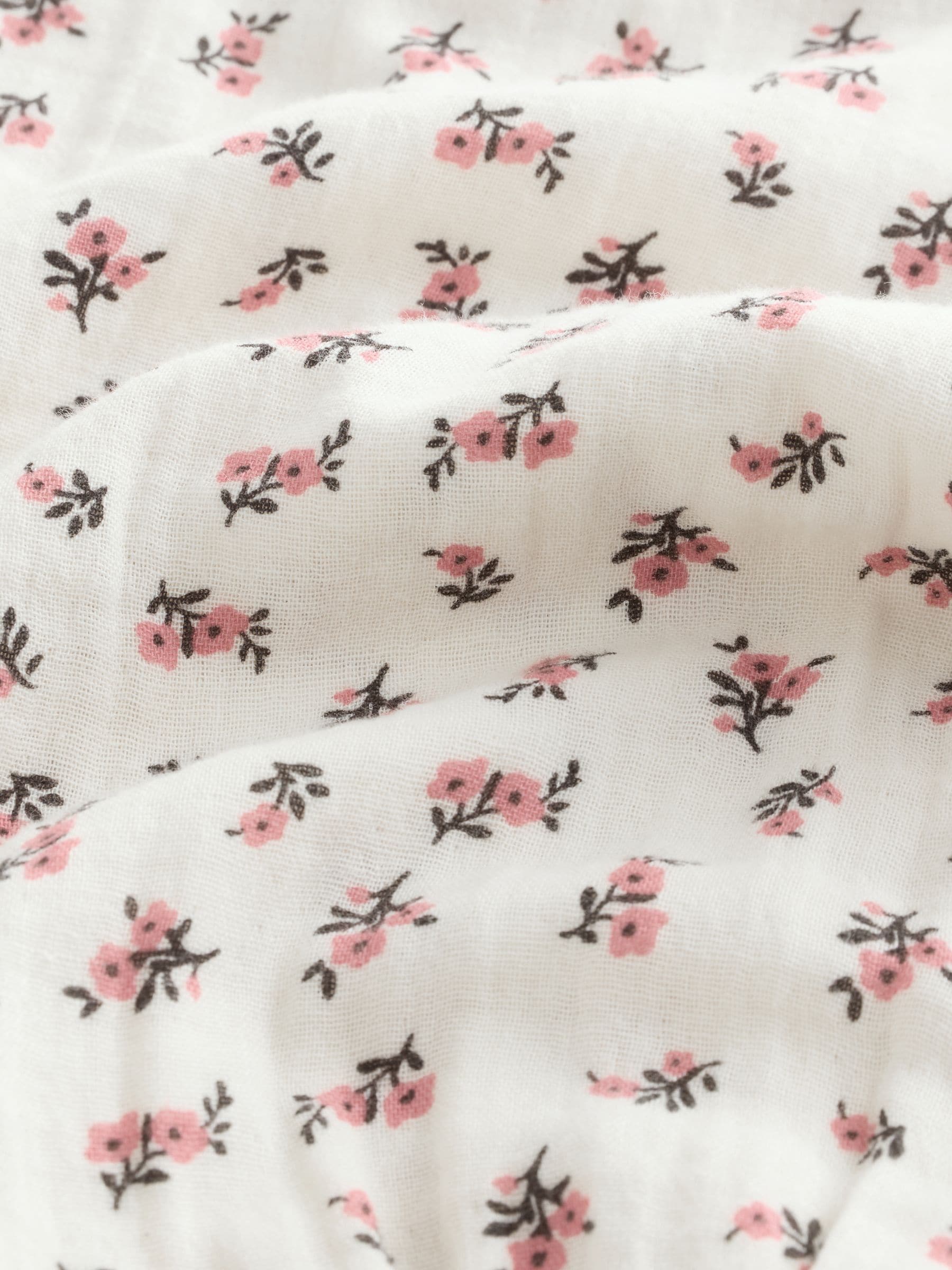 Cream/Pink Floral Ditsy Pull On Trousers (3mths-7yrs) image 8
