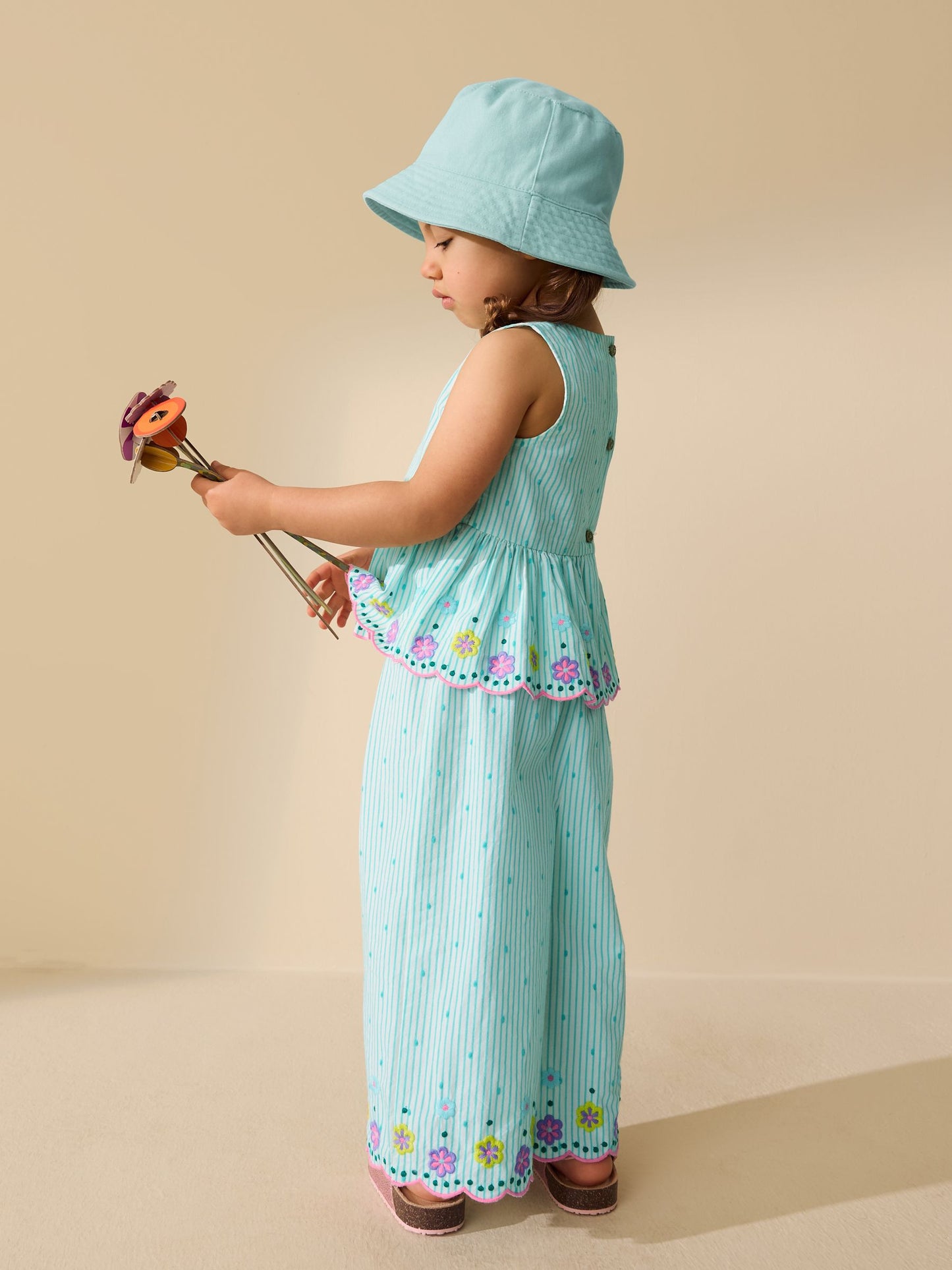 Mint Green Sleeveless Blouse & Trouser Set (3mths-7yrs) image 4