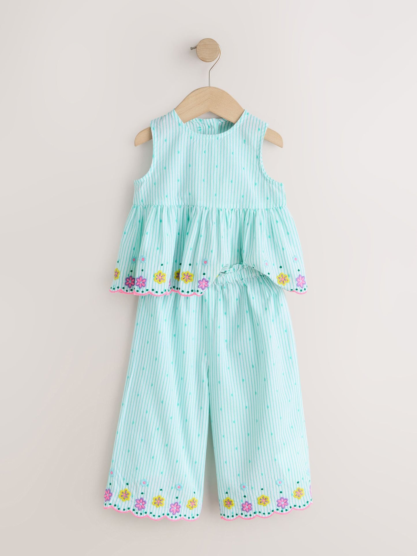 Mint Green Sleeveless Blouse & Trouser Set (3mths-7yrs) image 9