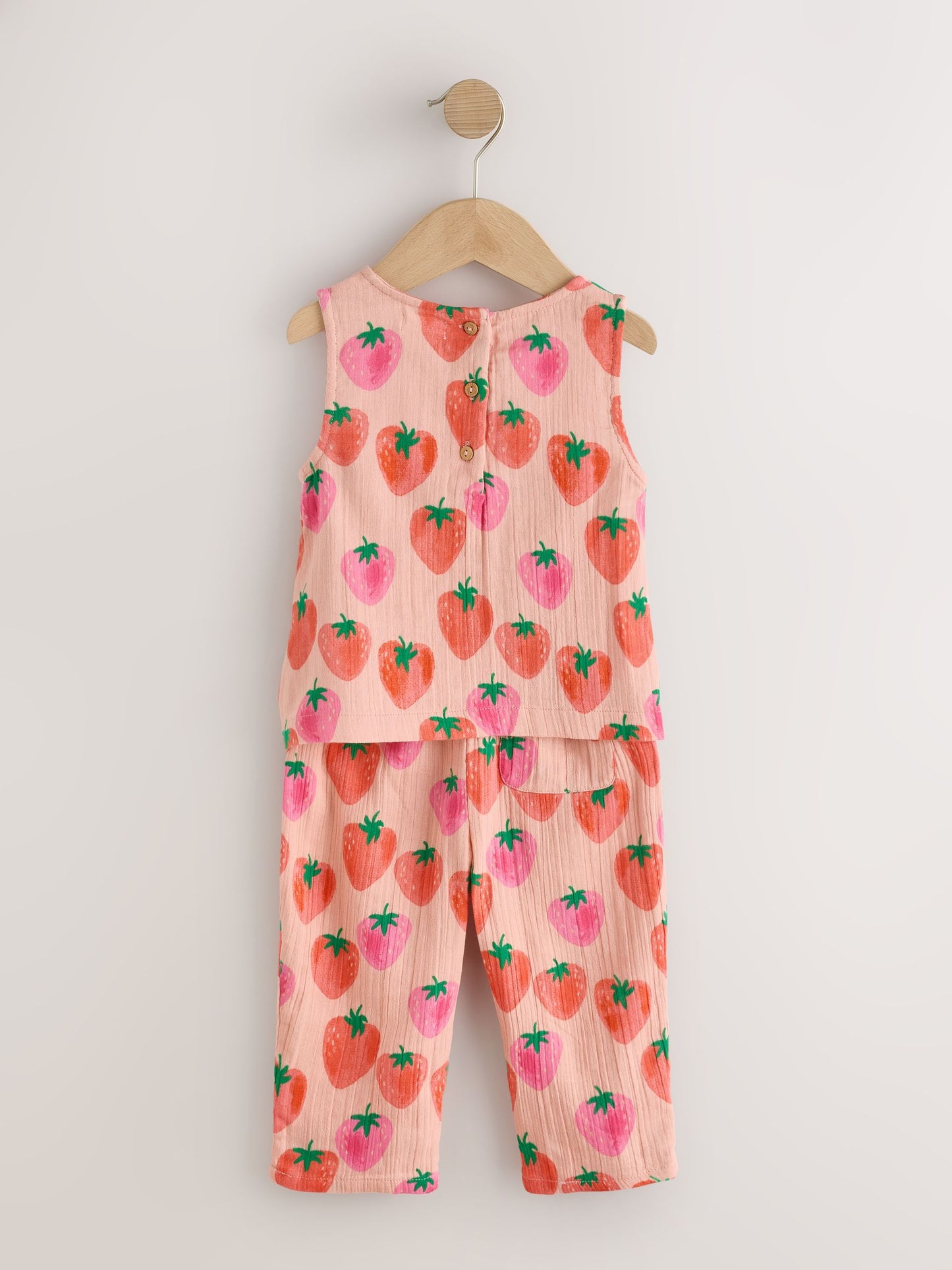 Pink Strawberry Print Top & Trousers Set (3mths-7yrs) image 7