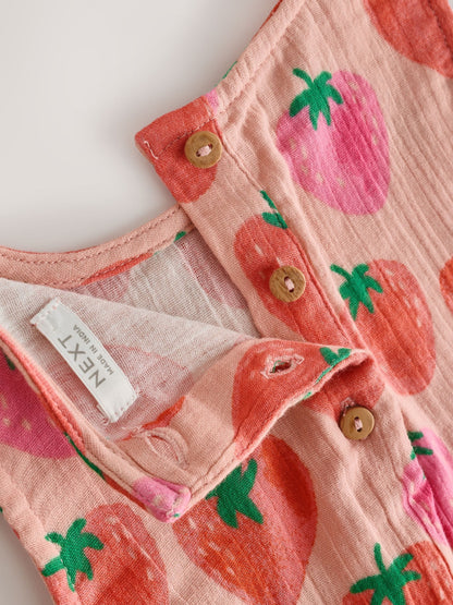 Pink Strawberry Print Top & Trousers Set (3mths-7yrs) image 9
