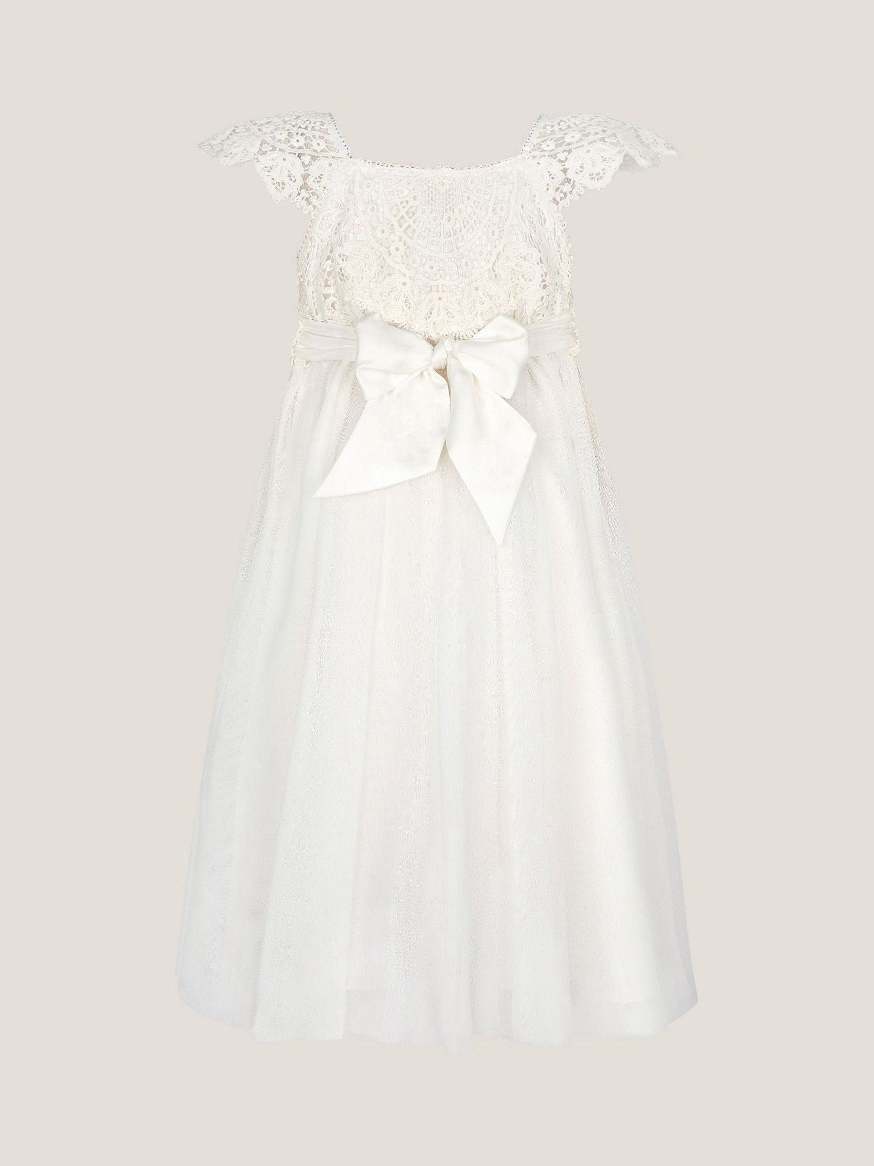 Monsoon Natural Estella Lace Bodice Dress image 2