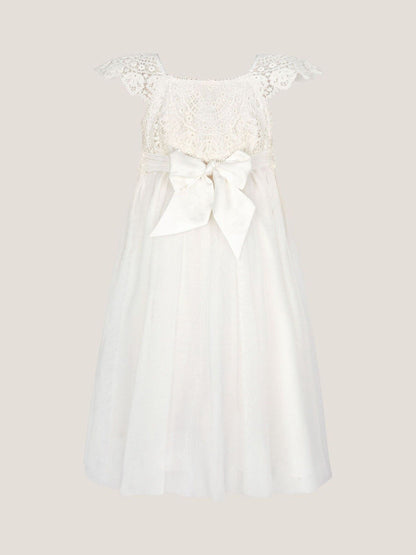 Monsoon Natural Estella Lace Bodice Dress image 2