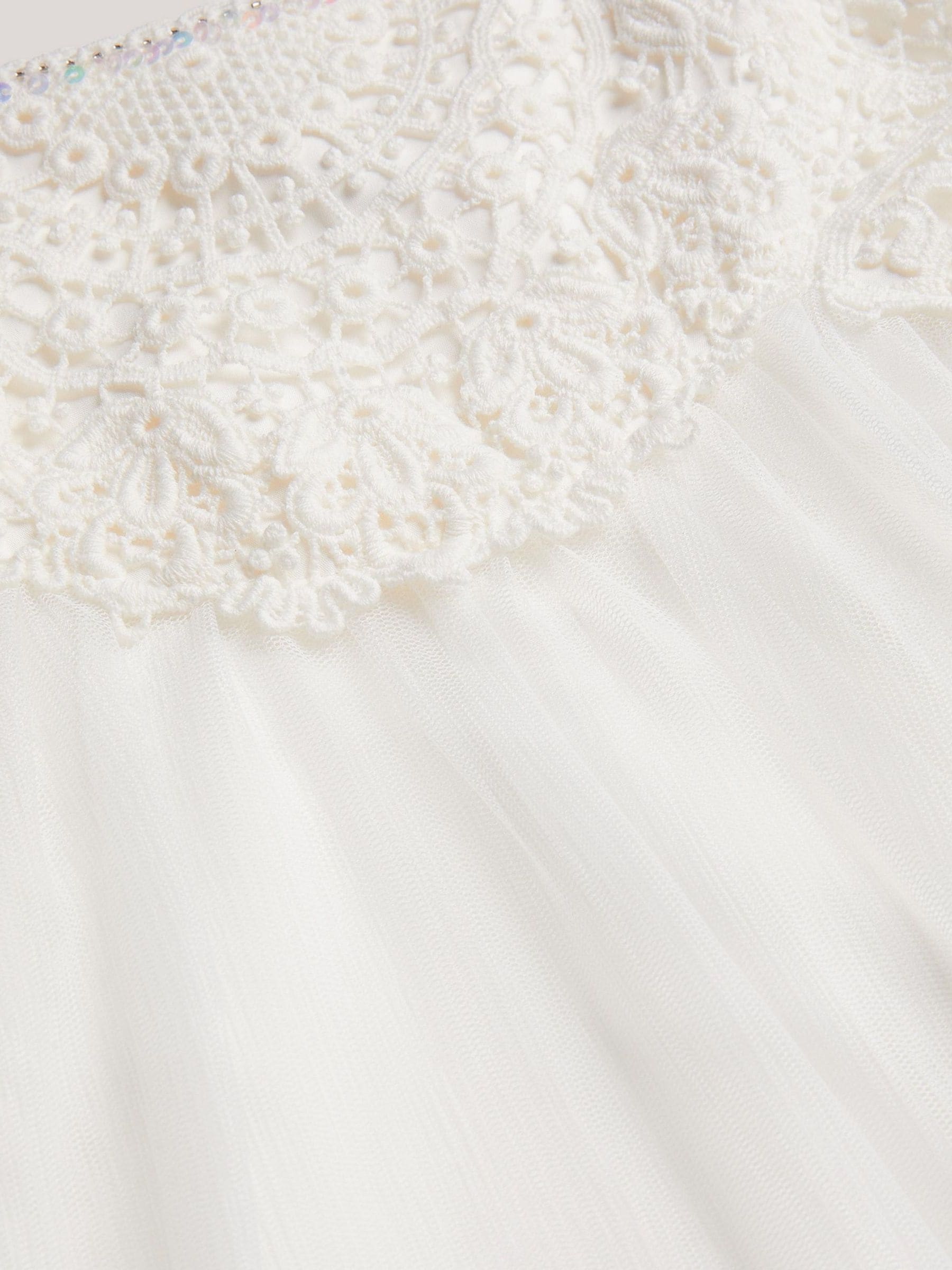 Monsoon Natural Estella Lace Bodice Dress image 3