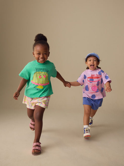 Green/Pink Top & Shorts Set 2 Pack (3mths-7yrs) image 1