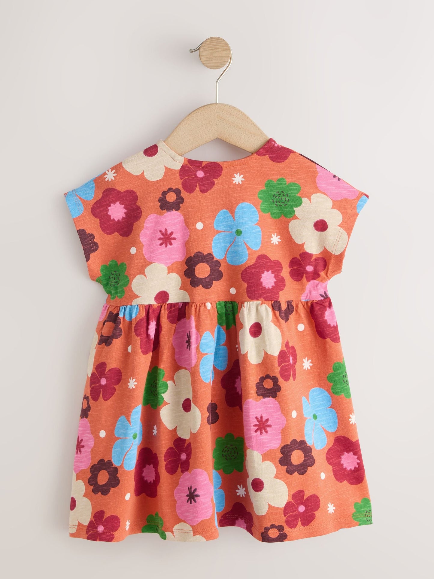 Orange Floral Jersey Dress (3mths-7yrs) image 6