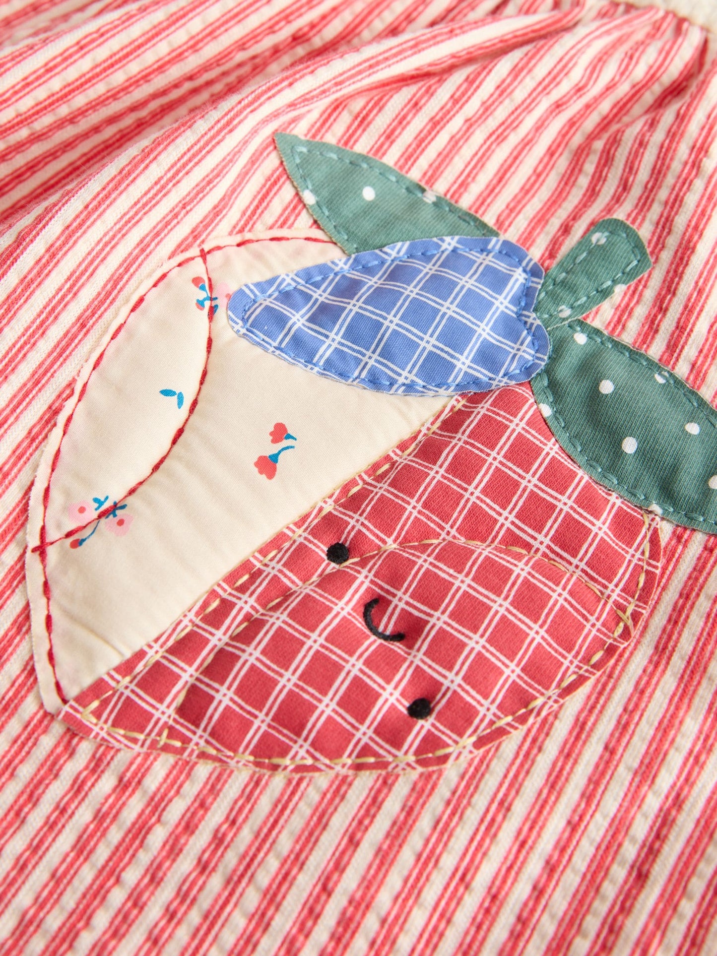 Patchwork Strawberry Jersey Dress (3mths-7yrs) image 8