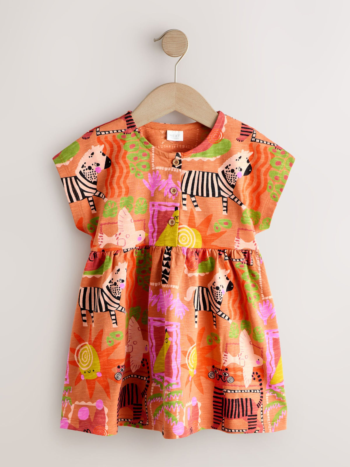 Dsiney Kidz - Orange Zebra Jersey Dress (3mths-7yrs) image 5
