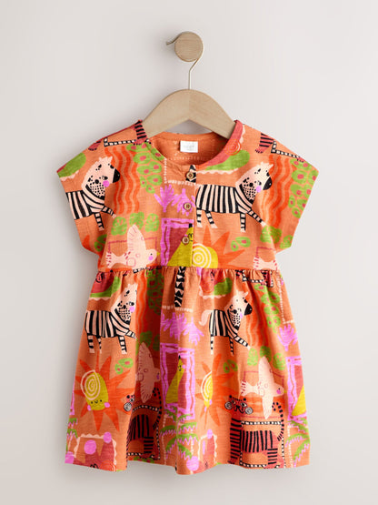 Dsiney Kidz - Orange Zebra Jersey Dress (3mths-7yrs) image 5