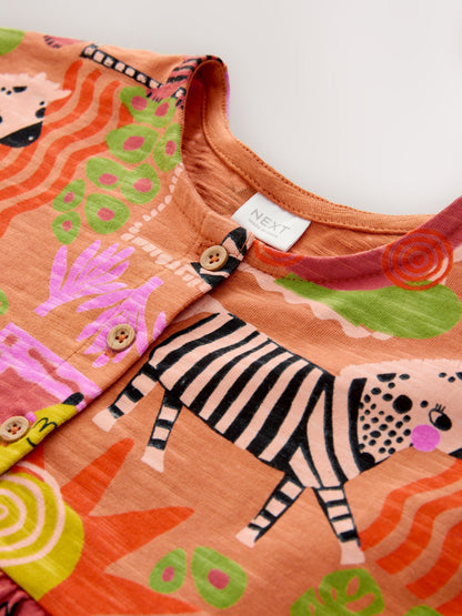 Dsiney Kidz - Orange Zebra Jersey Dress (3mths-7yrs) image 7
