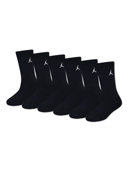Jordan Black Everyday Essentials Crew Socks 6 Pack - image 1