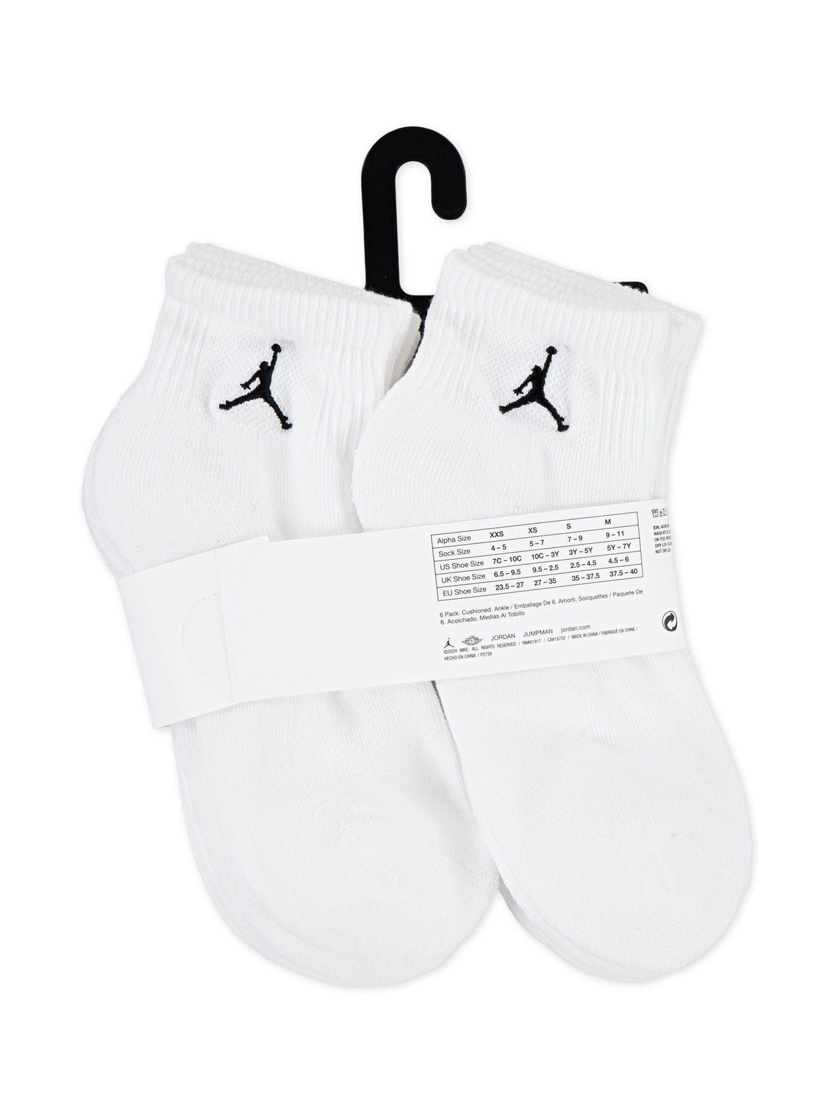 Jordan White Everyday Essentials Ankle Socks 6 Pack - image 3