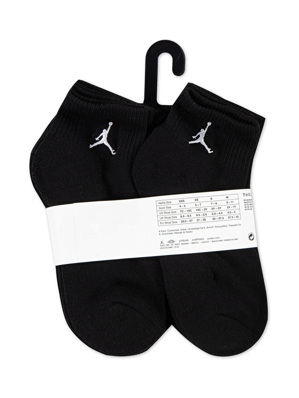 Jordan Black Everyday Essentials Ankle Socks 6 Pack - image 3