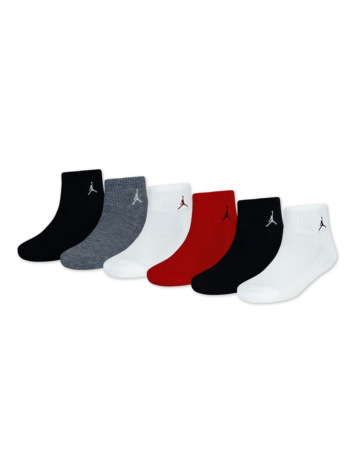 Jordan Gym Red Black Everyday Essentials Ankle Socks 6 Pack - image 1