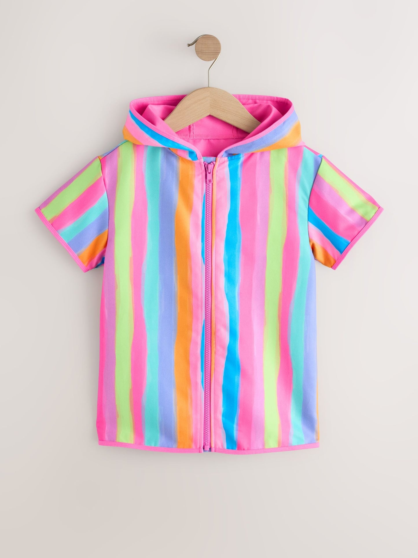 Rainbow Stripe Zip Quick Dry Poncho (9mths-8yrs) image 6